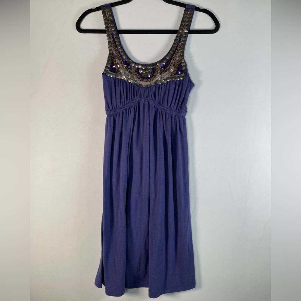 Blue Dress with beads